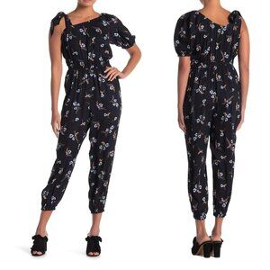 Rebecca Taylor One Shoulder Natalie Silk Jumpsuit in Navy and size US 6 NWT $495